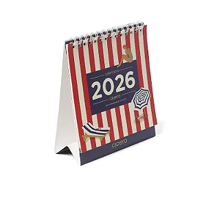 Calendário de Mesa 13x15 2026 Praia/Cicero
