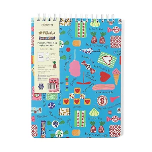 Bloco de Desenho Wire-o Sem Pauta 21x28 Cicero & Fábula Guloseimas