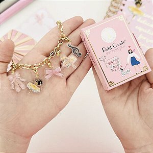 Pulseira M com 5 charms Petit Conte Bailarina e Música