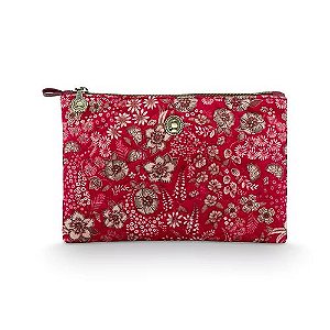 Necessaire Flat Pouch Média Quilted Daisy Dreams Vermelha - Pip Studio
