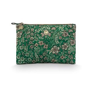 Necessaire Flat Pouch Média Quilted Daisy Dreams Verde - Pip Studio
