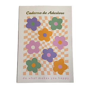 CADERNO DE ADESIVOS LOVE DAISY