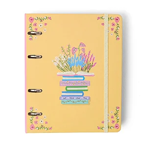 Caderno Criativo Argolado Office Duo Quintal Literário Pautado & Pontado A5 Contos