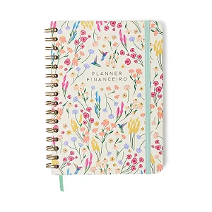 Planner Permanente Wire-O Quintal Literário Financeiro A5 Dia