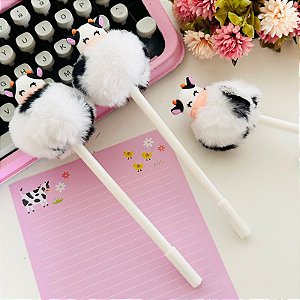 Caneta Luxo Vaquinha Pompom