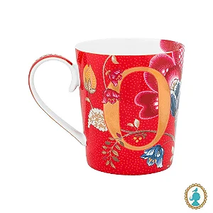 Caneca "O"  Vermelho Alphabet Mugs - Pip Studio