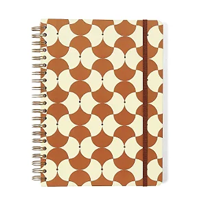 Caderno Espiral Colegial Bossa Nova Sem Pauta 20x28 Boemia Caramelo 1m 80f Polen 80g
