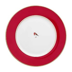 Prato de Jantar Vermelho - Love Birds