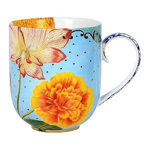Caneca Grande Flowers - Royal