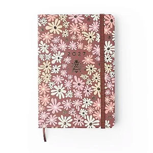 Agenda Planner 2027 Melissa Semanal Anotações 14x21 Mini Bloomy Chocolate