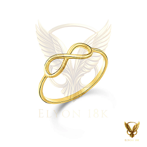 Anel infinito em ouro 18k