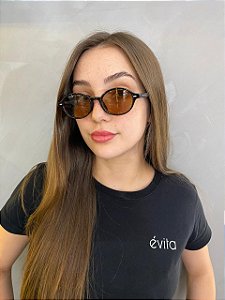 ÓCULOS BEL - LENTE MARROM ARMAÇÃO PRETA