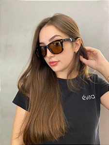 ÓCULOS ISIS -  LENTE MARROM (FUNDO AMARELO) ARMAÇÃO TARTARUGA