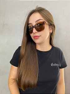 ÓCULOS IZA - LENTE MARROM ARMAÇÃO TARTARUGA CLARO