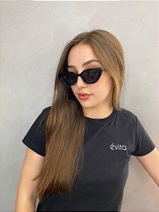 ÓCULOS LARA - LENTE PRETA ARMAÇÃO PRETA