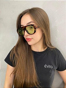 ÓCULOS MEL - LENTE VERDE ARMAÇÃO TARTARUGA