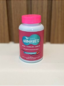 Gummies Pele, Cabelo e Unhas, Sabor Morango - 60 Unidades