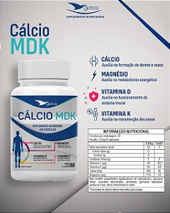 CALCIO MDK 1000MG 60 CAPSULAS