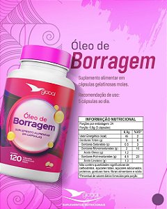 Óleo de Borragem 1000mg 120 Capsulas