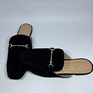 MULE PRETO CAMURCA PINGENTE LISO