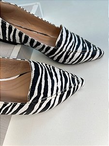 Mocassim Zebra Branco