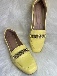 Mocassim Square Detail Yellow Soft