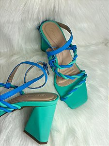 Sandalia Primavera Verao24 Blue and Green N