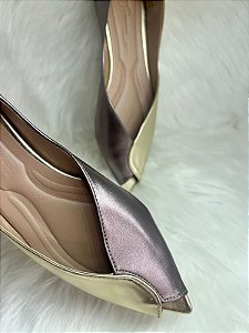 Sapatilha Two Colors Gold and Silver S