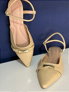 Slingback Mira Me Lz Amendoa Salto
