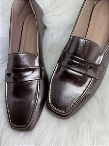 Mocassim Mira Me Detail Prata Velho QD