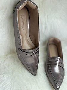 Mocassim Detail Charme Prata Velho