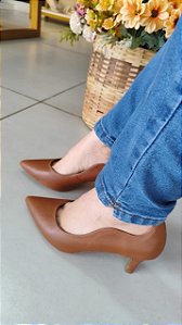Scarpin Pretty Girl Caramelo Bico Fino