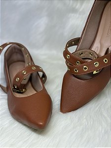 Sapatilha Pointed Ivy Caramelo