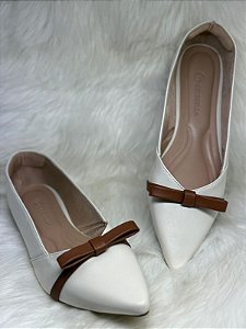 Sapatilha Dr Patricia Portugal Off White Caramelo