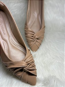 Sapatilha Nude Nó Invertido