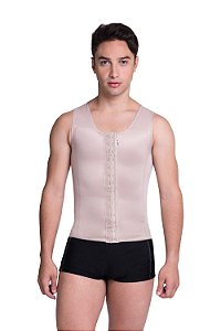 Cinta Camisa Masculina Regata Masculino Modeladora Pós Cirúrgico Operatório Ginecomastia Lipoaspiração Abdominal Barriga Costas Slim Biobela 1620