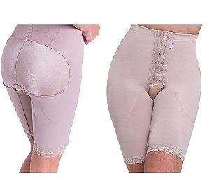 Cinta Cirúrgica Bermuda Pós Operatório Cirúrgica Modelagem no Bumbum Lipoenxertia Enxertia Enxerto Gluteoplastia Prótese Silicone Flancos Culotes Coxas Biobela 1635