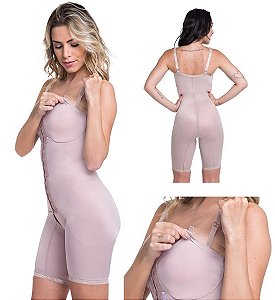 Cinta Macaquinho Macacão Pós Operatório Parto Com Sutiã Amamentação Com Alça Cesária  Fecho Frontal Short Linha Maternity Biobela Original 1661