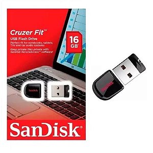 Pendrive 16GB Sandisk Cruzer Fit - SDCZ33