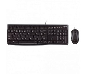 Kit teclado e mouse Logitech USB com fio - MK120