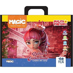 Maleta para pintura meninas 150 itens
