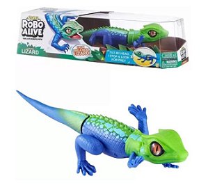 Robô Alive em Forma de Lagarto - Verde e Azul