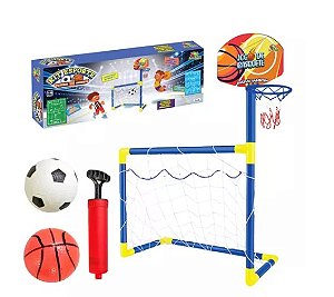 Kit Esporte - 2 em 1 - Futebol e Basquete