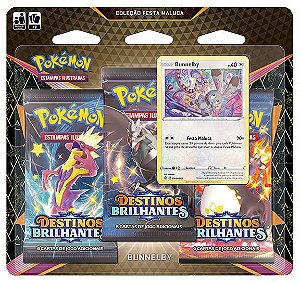 Blister Triplo Pokémon Estampas Ilustradas Destinos Brilhantes Bunnelby
