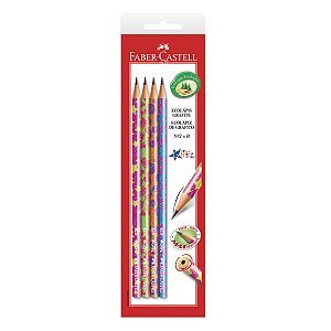 4 Lápis Grafite Preto FABER-CASTELL Ecolápis Escolar