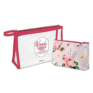 Kit 2 Necessaire Dia das Mães Brasfoot Vovó Amor que faz o Coração Feliz