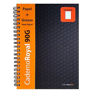 Caderno Sem Pauta Universitário ROYAL PAPER 80fls 90g/m²