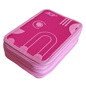 Estojo Escolar 6 Divisões ACP capacidade para 41 Lápis