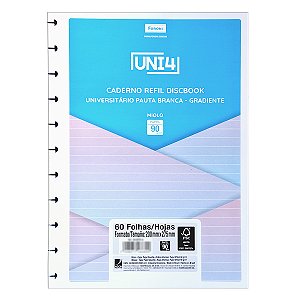 Refil Caderno de Discos Universitário FORONI Discbook 60fls 90g Gradiente