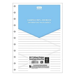 Refil Discbook Universitário FORONI 60fls 90g Pauta Básica